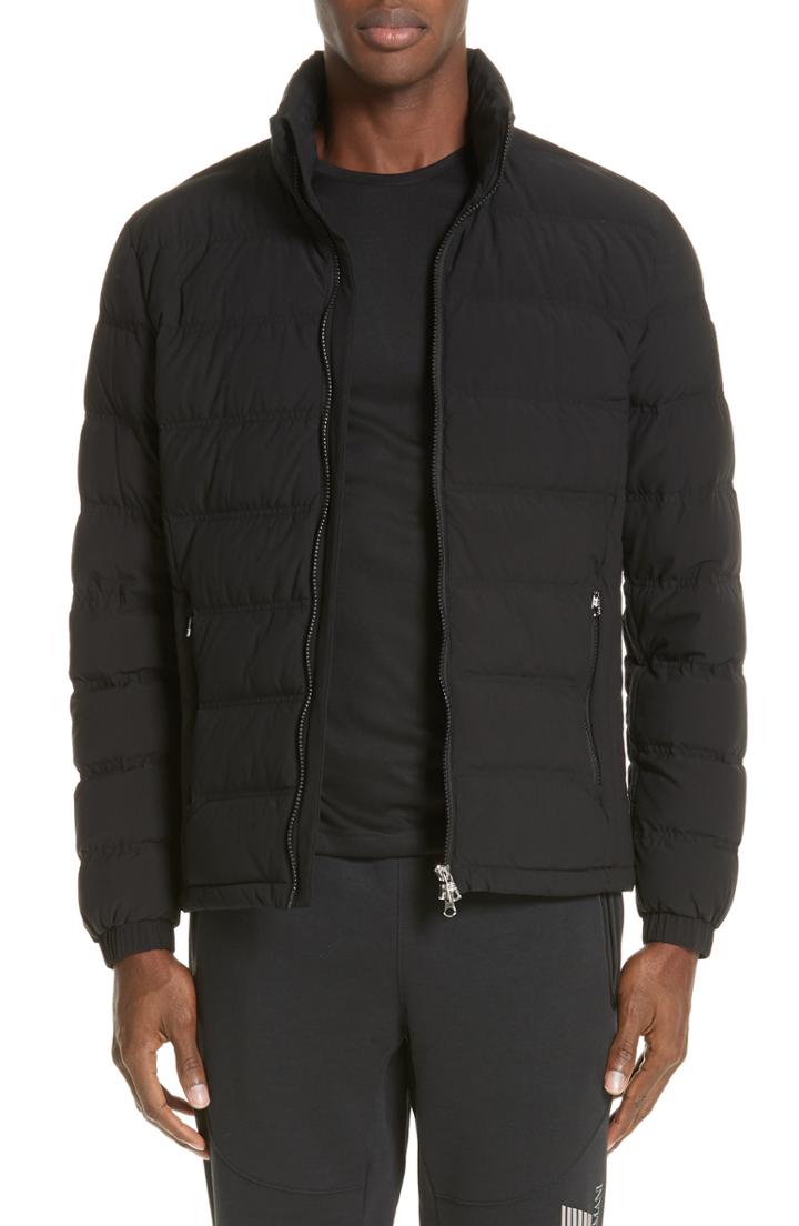 Men's Ea7 Lightweight Puffer Jacket - Black