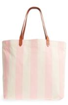 Madewell Stripe Canvas Tote - Pink