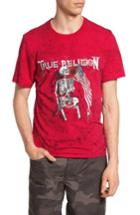 Men's True Religion Brand Jeans 4th Flag Embroidered Graphic T-shirt - Red