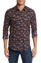 Men's Vilebrequin Prehistoric Fish Sport Shirt, Size - Blue