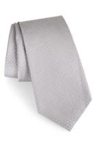 Men's Calibrate Ballard Solid Silk Tie, Size - Metallic