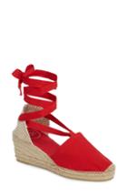 Women's Toni Pons Valencia Wraparound Espadrille Wedge Us / 35eu - Red