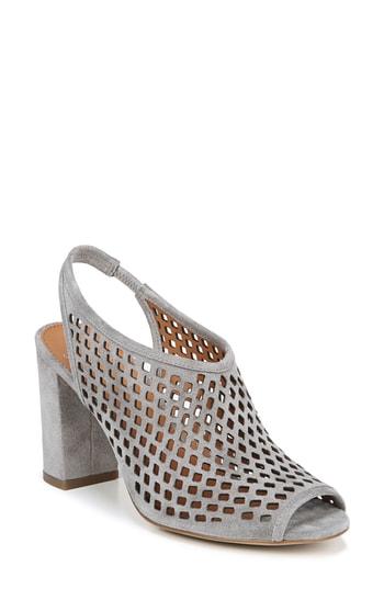 Women's Sarto By Franco Sarto Osbourne Perforated Slingback Sandal M - Grey