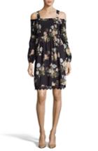 Women's Eci Smocked Off The Shoulder Shift Dress - Black