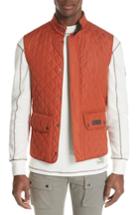 Men's Belstaff Waistcoat Tech Quilted Vest Eu - Orange