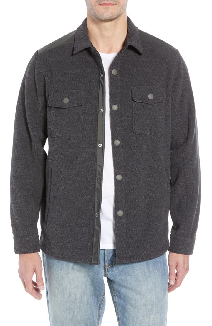 Men's Tommy Bahama San Pablo Cpo Fit Jacket, Size Medium - Grey