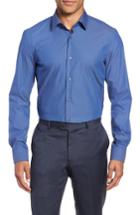 Men's Boss Isko Slim Fit Stretch Check Dress Shirt - Blue