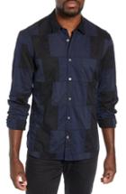 Men's John Varvatos Star Usa Patchwork Poplin Shirt - Black