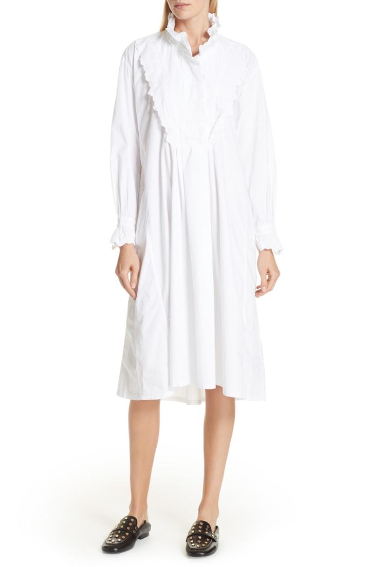Women's Isabel Marant Etoile Molan Poplin Shirtdress Us / 38 Fr - White