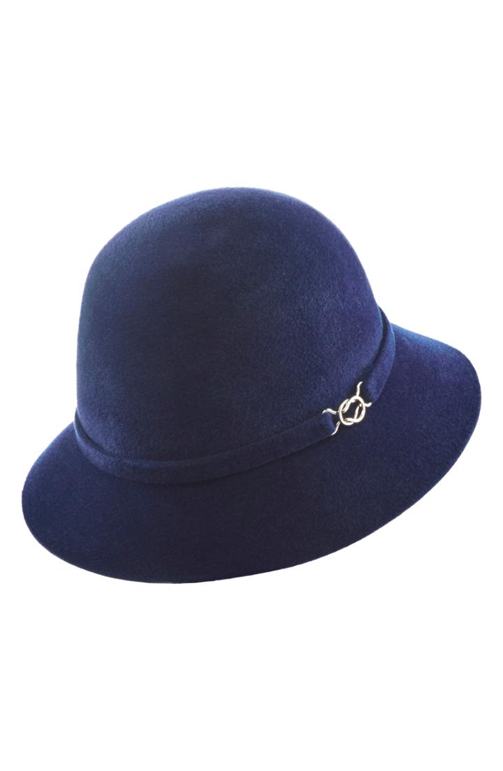 Women's Helen Kaminski Fur Felt Cloche - Blue