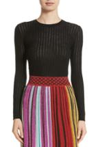Women's Missoni Knit Wool Blend Sweater Us / 38 It - Black