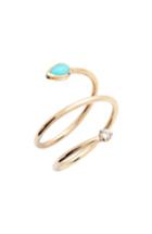 Women's Zoe Chicco Turquoise & Diamond Wrap Ring
