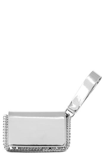 Paco Rabanne Mini Leather Wristlet - Metallic