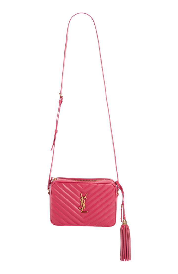 Saint Laurent Medium Lou Calfskin Leather Camera Bag - Pink