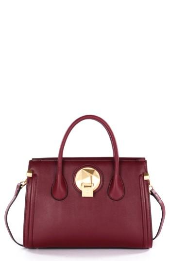 Celine Dion Octave Leather Satchel - Blue