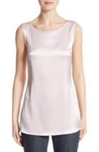 Women's St. John Collection Liquid Satin Shell, Size - Ivory