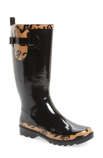 Women's Sakroots Rhythm Waterproof Rain Boot M - Black