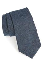 Men's Michael Bastian Solid Silk & Cotton Tie, Size - Blue