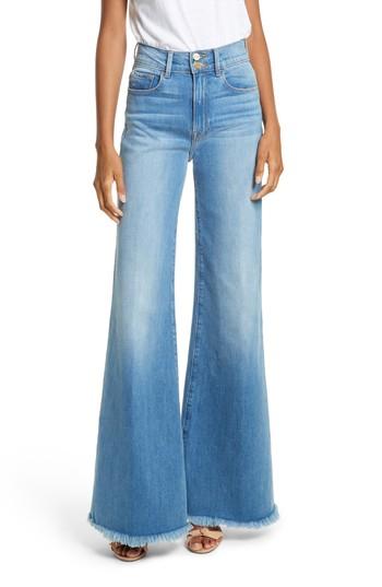 Women's Frame Le Palazzo High Waist Raw Edge Jeans - Blue