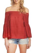 Women's 1.state Off The Shoulder Blouse, Size - Brown