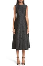 Women's Co Floral Print Ruffle Trim Silk Dress