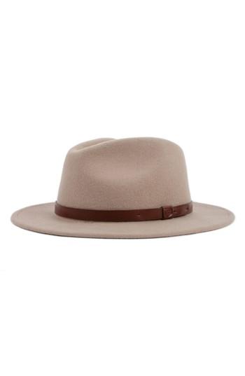 Men's Brixton 'messer' Wool Fedora - Brown