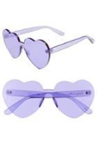 Women's Circus By Sam Edelman 60mm Heart Shield Sunglasses - Purple