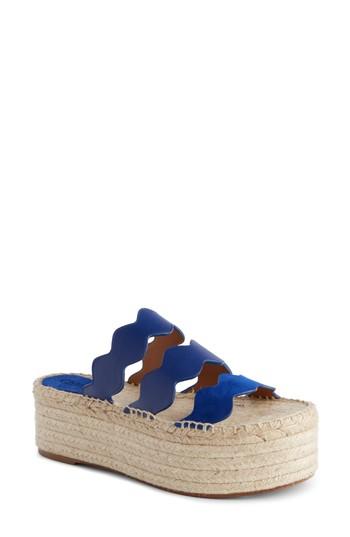 Women's Chloe Lauren Srappy Flatform Espadrille Us / 35eu - Blue