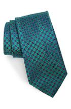 Men's Nordstrom Men's Shop Circle & Dot Silk Tie, Size - Green