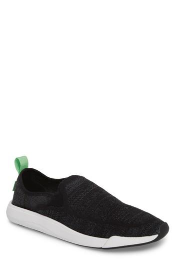 Men's Sanuk Chiba Quest Knit Slip-on Sneaker /10 M - Black