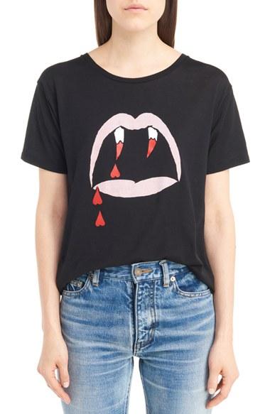 Women's Saint Laurent Blood Luster Graphic Cotton Tee