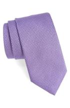 Men's David Donahue Medallion Silk Tie, Size X-long - Purple