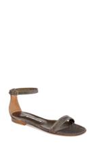 Women's Manolo Blahnik Chafla Ankle Strap Sandal .5us / 37.5eu - Metallic