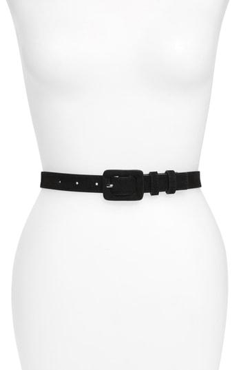 Women's Halogen Faux Suede Belt - Black