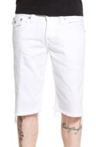 Men's True Religion Brand Jeans 'ricky' Cutoff Denim Shorts - White