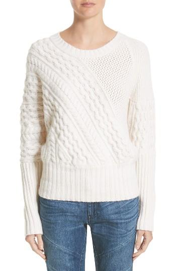 Women's Burberry Mixed Stitch Wool & Cashmere Sweater
