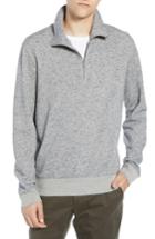 Men's French Connection Winning Quarter Zip Fit Sweatshirt, Size Small - Grey