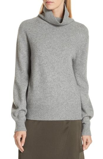 Women's Vince Bishop Sleeve Cashmere Sweater - Grey