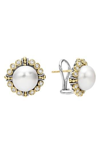 Women's Lagos Luna Diamond & Pearl Earrings