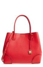 Michael Michael Kors Large Mercer Leather Tote - Red