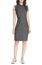 Women's Rebecca Taylor Silk Wool Herringbone Dress - Grey