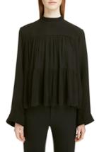 Women's Chloe Tiered Blouse Us / 34 Fr - Black