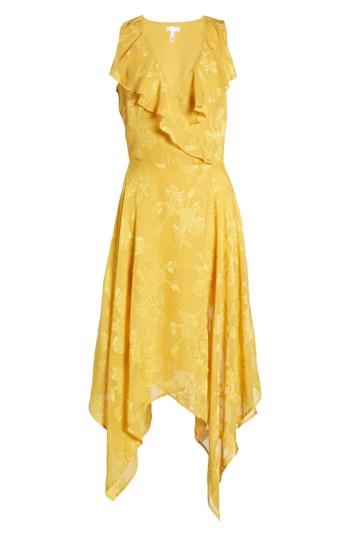 Women's Leith Handkerchief Hem Faux-wrap Midi Dress - Yellow