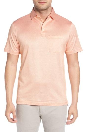 Men's Peter Millar Crown Cool Polo - Orange