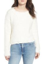 Women's Love By Design Eyelash Chenille Distressed Sweater - Ivory