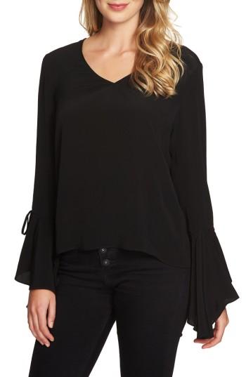 Women's 1.state Cascade Sleeve Blouse, Size - Black