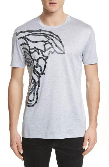 Men's Versace Collection Medusa Tape Graphic T-shirt - Grey