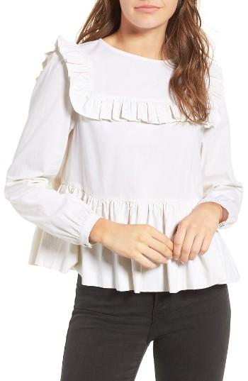 Women's Rachel Antonoff York Ruffle Yoke Long Sleeve Blouse