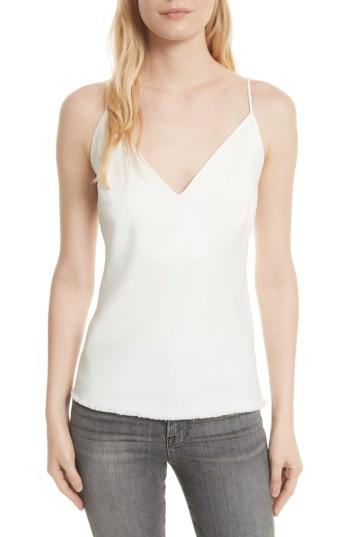 Women's Frame Satin Bias Tank - White