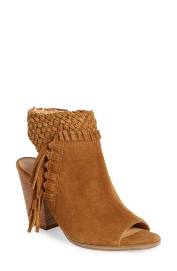 Women's Lucky Brand Ointlee Fringe Bootie Sandal M - Brown